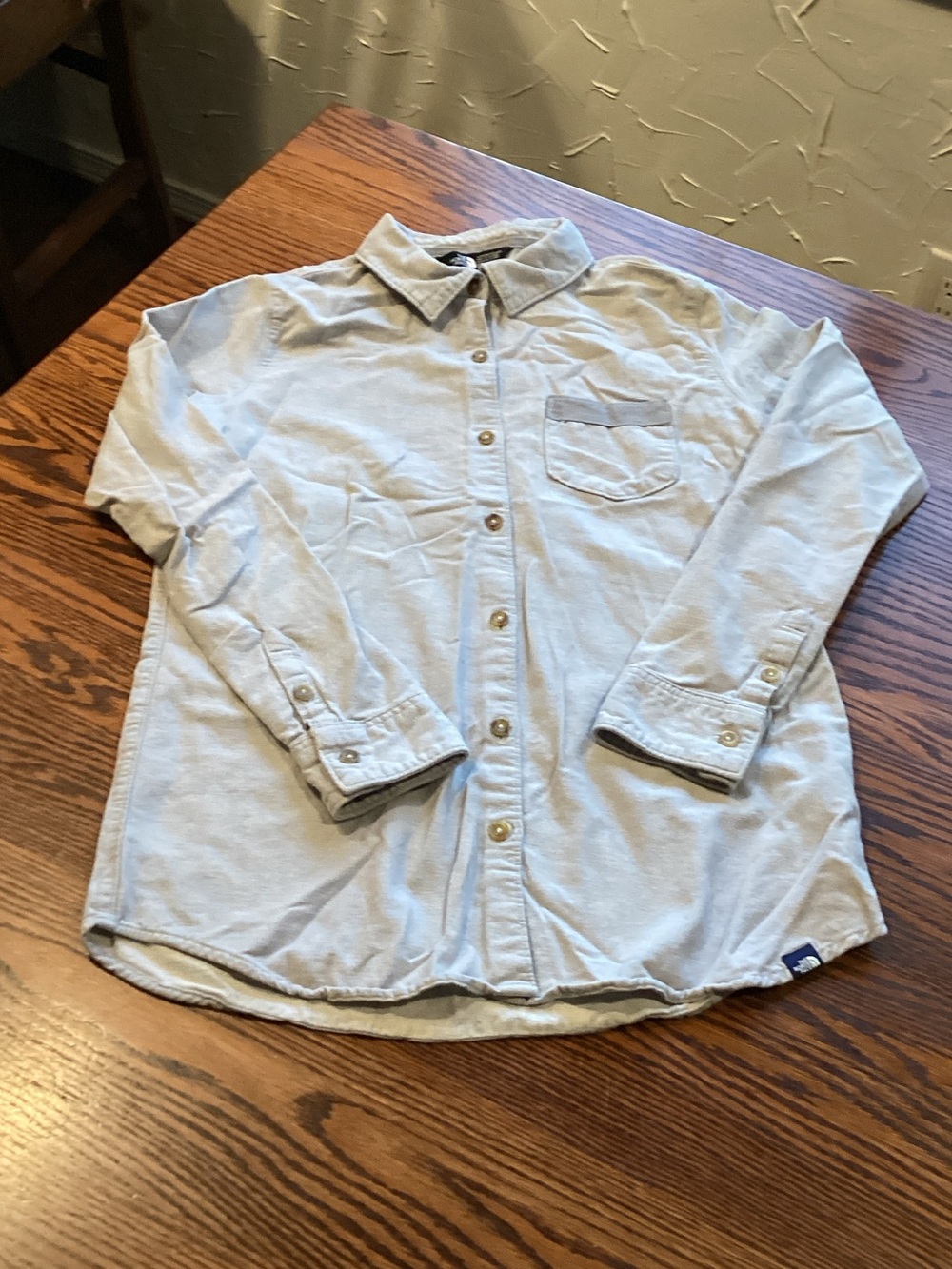 The North Face Light Gray Women's Button-Down Shirt